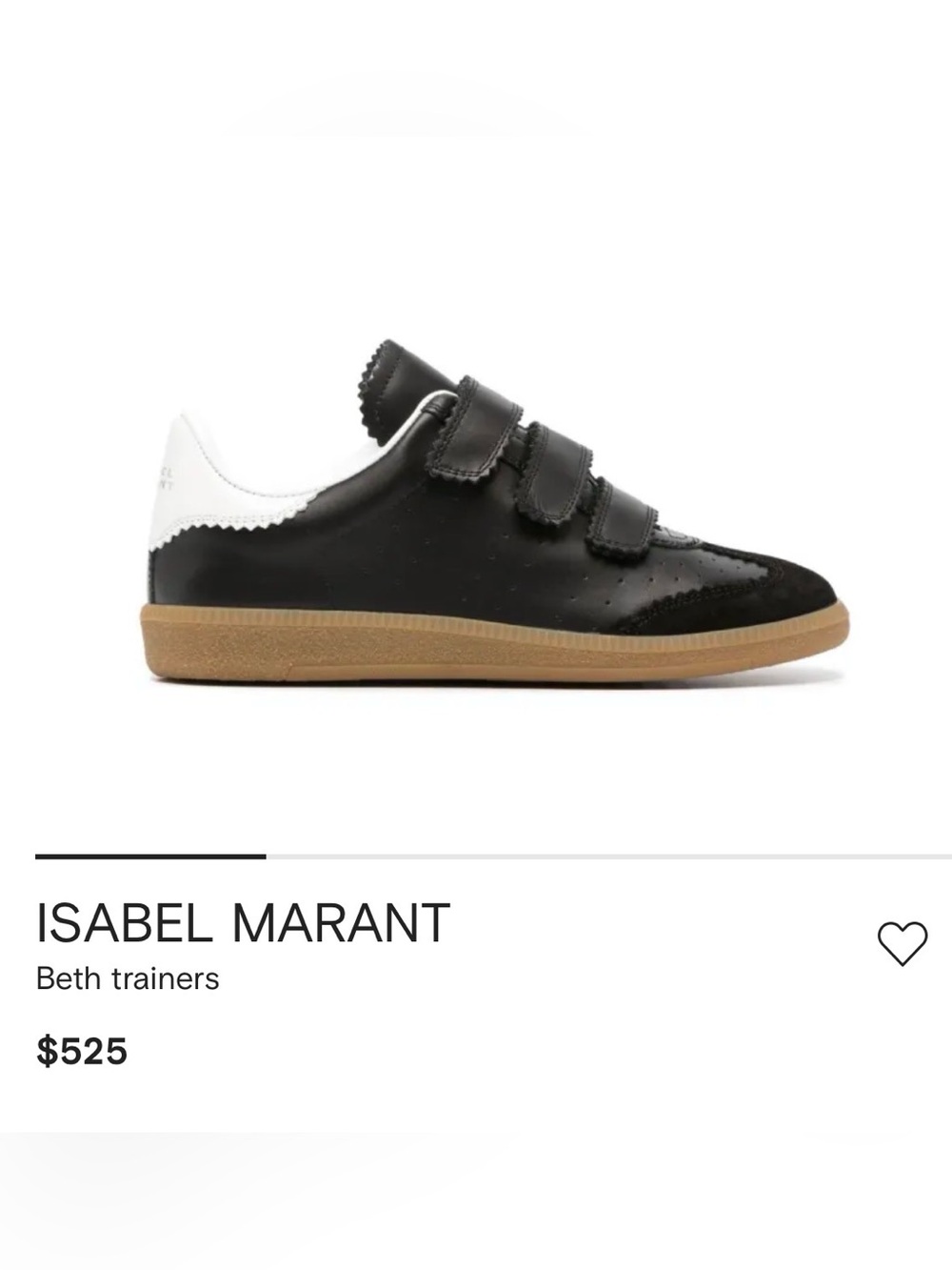 Isabel Marant Kids Black, White and Gum Velcro Sneakers